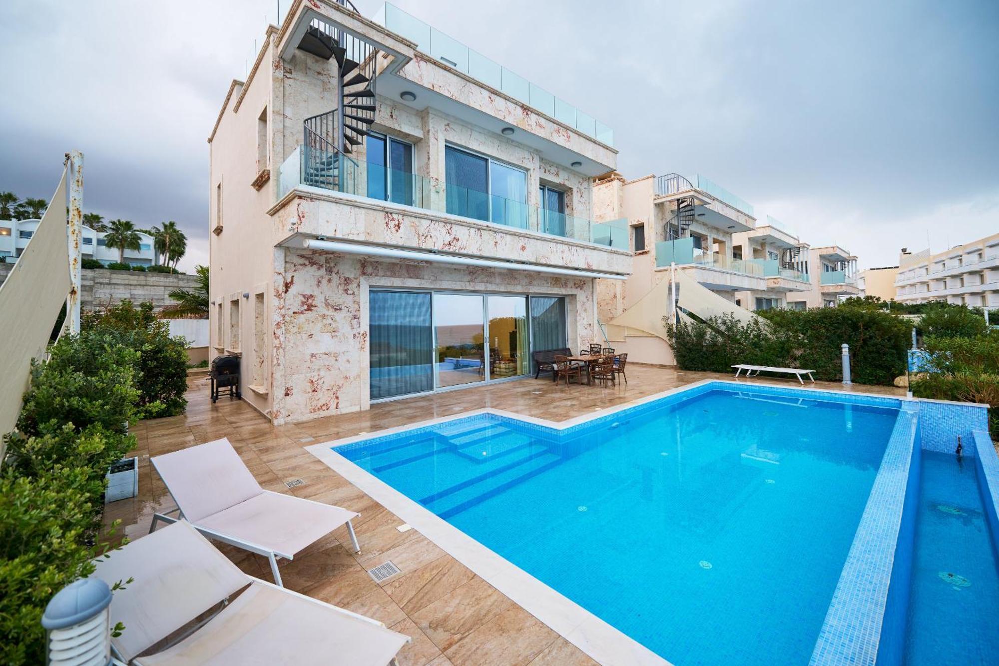 Olymp Luxury Villa D - Luxury Escape With Direct Beach Access And Unique Sunsets Paphos Exterior foto
