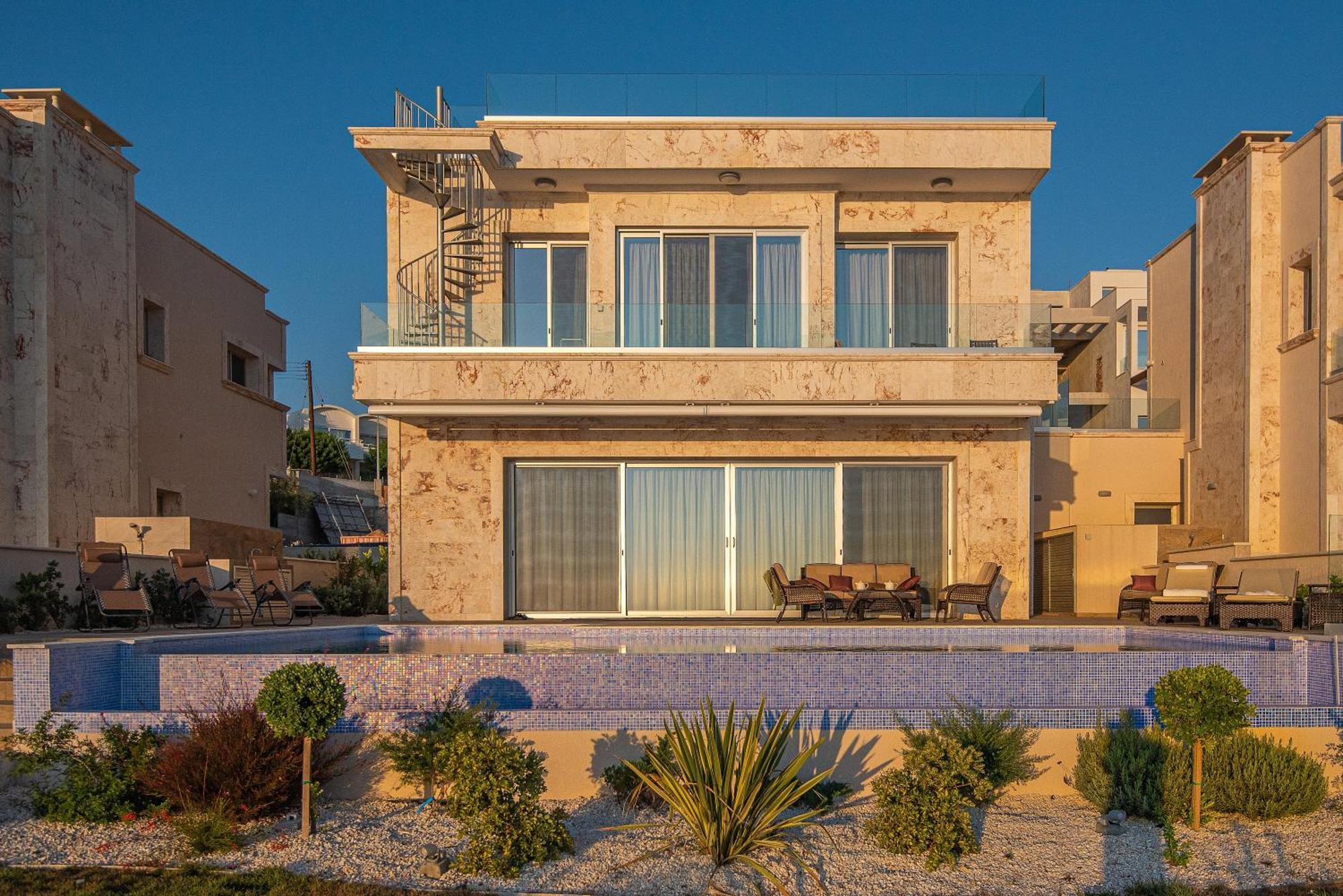 Olymp Luxury Villa D - Luxury Escape With Direct Beach Access And Unique Sunsets Paphos Exterior foto