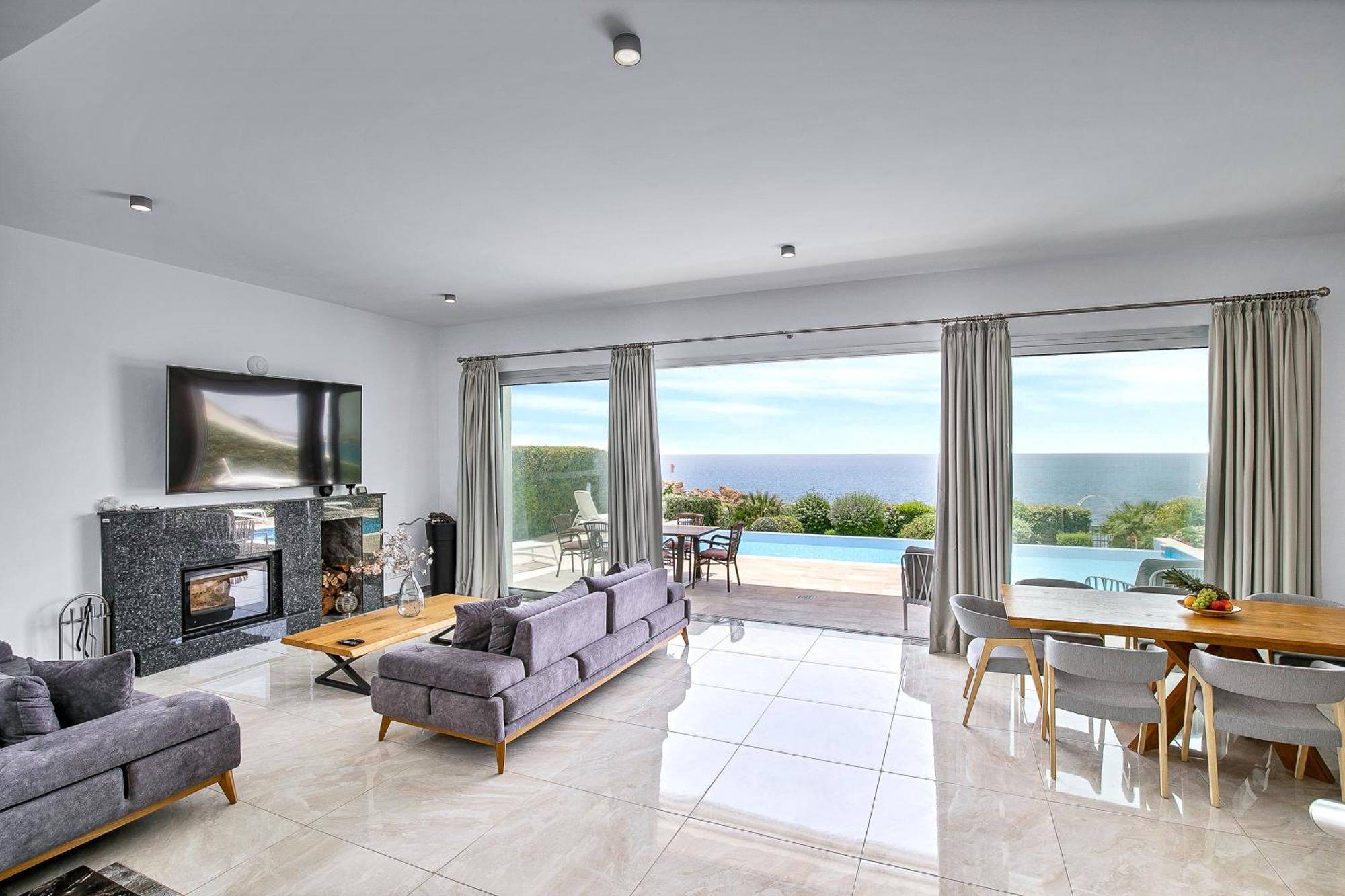 Olymp Luxury Villa D - Luxury Escape With Direct Beach Access And Unique Sunsets Paphos Exterior foto